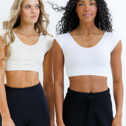 Demi Cotton Stretch Cropped Tee