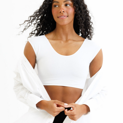 Demi Cotton Stretch Cropped Tee