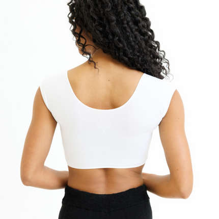 Demi Cotton Stretch Cropped Tee