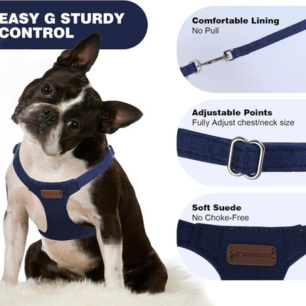 No Pull Puppy Harness, Leash & Collar Set — Soft, Escape-Proof, Adjustable