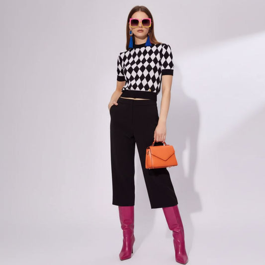 Diamond Grid Knit Top, Williamsburg | Women - BYMANYC ® New York