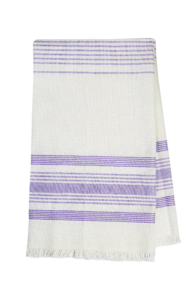 White & Lilac Kitchen Towel