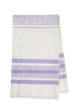 White & Lilac Kitchen Towel