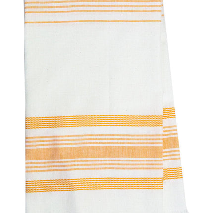 White &amp; Orange Kitchen Towel