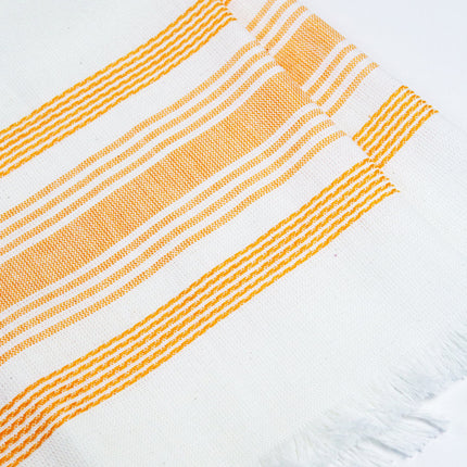 White &amp; Orange Kitchen Towel
