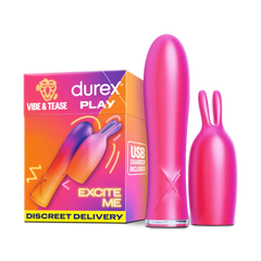Durex 2-in-1 Vibrator & Stimulating Head – Waterproof with 7 Vibration Modes!