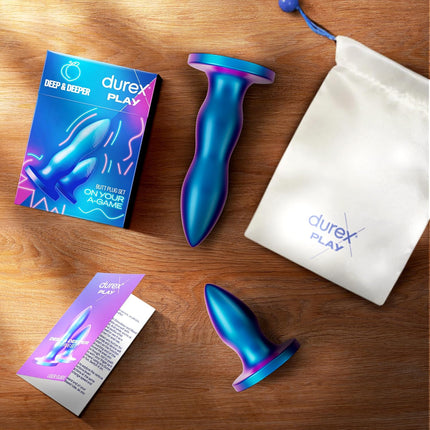 Durex Anal Plug Set (2 Pack) – Flexible, Waterproof & Couples’ Favorite