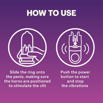 Durex Devil Ring Vibrating Ring – Purple | Flexible & Silent Design