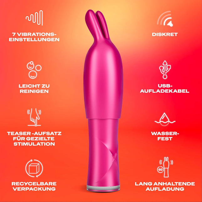 Durex 2-in-1 Vibrator & Stimulating Head – Waterproof with 7 Vibration Modes!