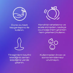 Durex Vibrating Anal Plug – 7 Modes, USB Rechargeable, Silicone, Waterproof (8 cm)