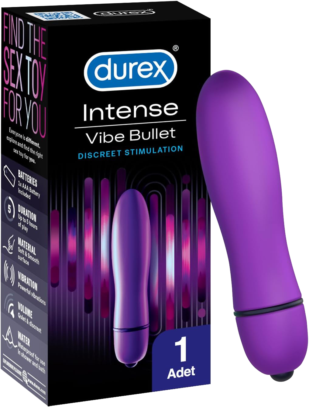 Durex Intense Vibe Bullet – Powerful Vibrating Bullet & Waterproof Feature