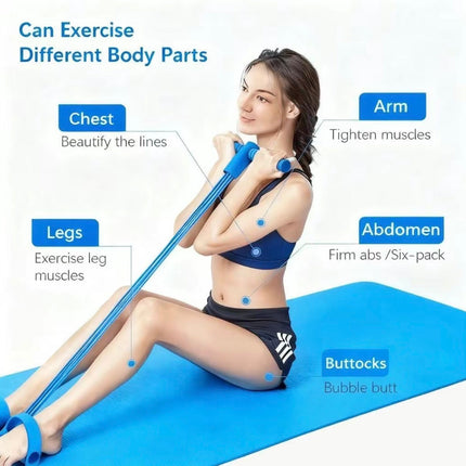 PowerPedal Resistance Band | 6-Tube Pedal Fitness Trainer