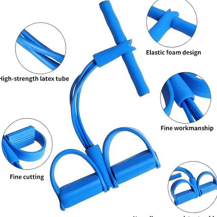 PowerPedal Resistance Band | 6-Tube Pedal Fitness Trainer