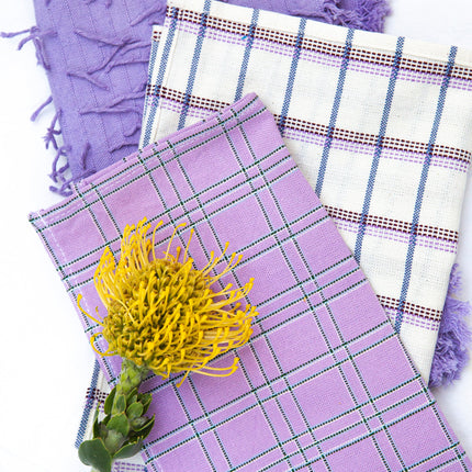 San Lucas Plaid White Kitchen Towel