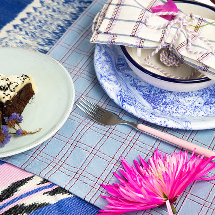 Chiapas Plaid Light Blue Placemat