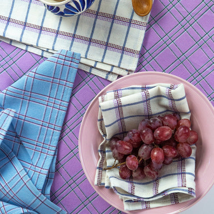 San Lucas Plaid White & Lilac Placemat