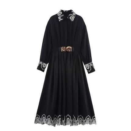 Elegant Embroidered Dress, Central Park | Women - BYMANYC ® New York
