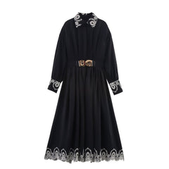 Elegant Embroidered Dress, Central Park | Women - BYMANYC ® New York