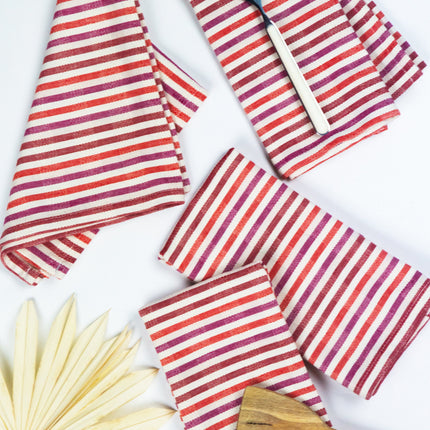Elina Striped Dinner Napkin Set