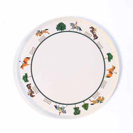 Equestrian Horse Dinner Plates — 9 Inch, 12-Pack