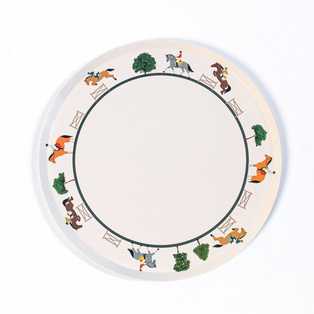 Equestrian Horse Dinner Plates — 9 Inch, 12-Pack