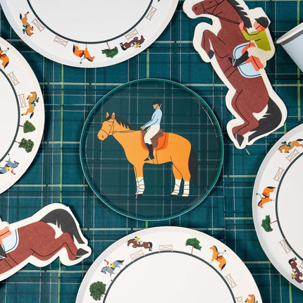 Equestrian Horse Paper Cups — 9 oz, 12-Pack