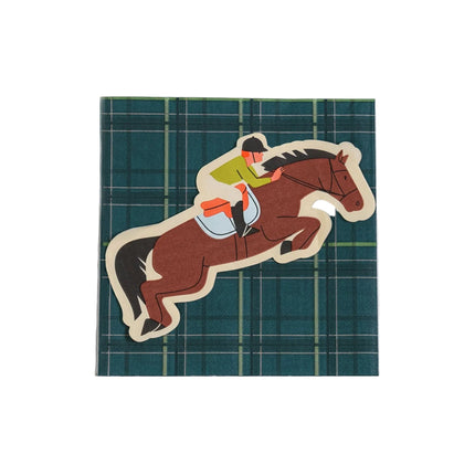 Horse & Plaid Party Napkins — 20-Pack
