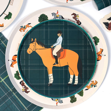 Horse & Plaid Party Napkins — 20-Pack