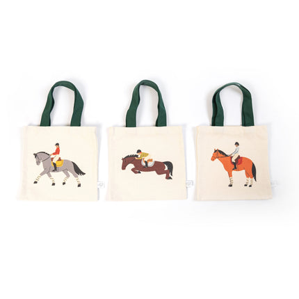 Horse Mini Tote Bags — 3-Pack