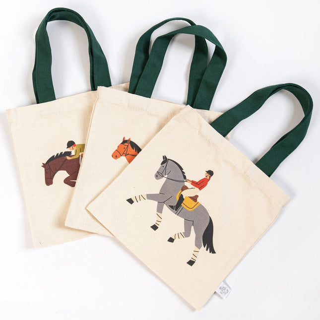 Horse Mini Tote Bags — 3-Pack
