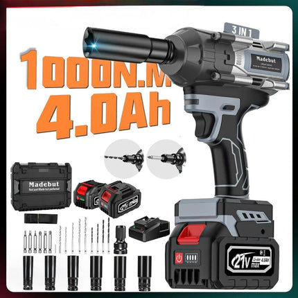ImpactPro Cordless Wrench | 1000Nm High Torque Brushless Impact Wrench Set