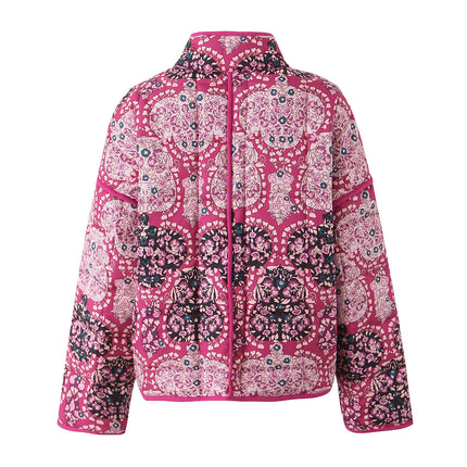 Pink Ornamental Quilted Jacket