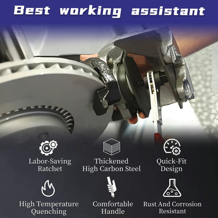 BrakeForce Brake Caliper Piston Tool | 360° Ratchet Expander for Single, Dual & Quad Piston
