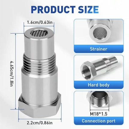 OxyGuard O2 Sensor Spacer Adapter | Stainless Steel M18x1.5 Oxygen Sensor Extension