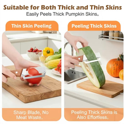 DualEdge Pro Peeler Set | 2-in-1 Stainless Steel Peeler with Built-In Bottle Opener