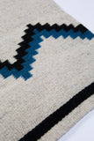 Zapotec Blue & Black Zig Zag Rug #6