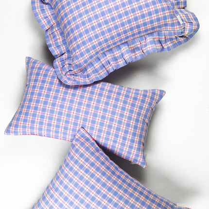 Sofia Plaid Periwinkle Pillows