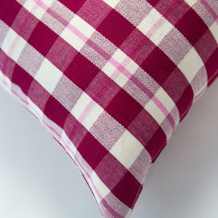 Abigail Cranberry Plaid Pillows