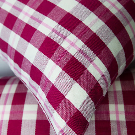 Abigail Cranberry Plaid Pillows