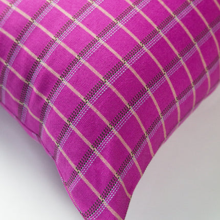 San Lucas Pink Plaid Pillow