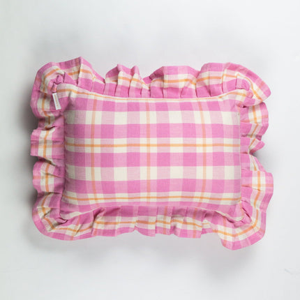 Abigail Ruffle Plaid Pillow
