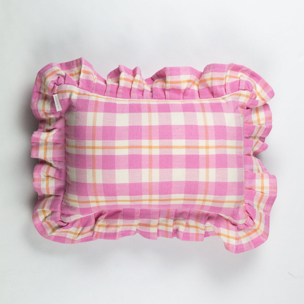 Abigail Ruffle Plaid Pillow