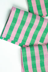 Backordered: Flora Stripe Cocktail Napkins, Set of 4