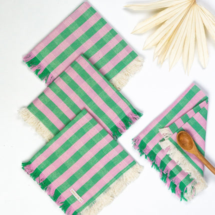 Flora Stripe Party Napkin Set