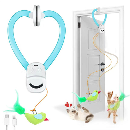 FlyChase Interactive Cat Toy | Automatic Feather Wand & Butterfly Teaser for Cats