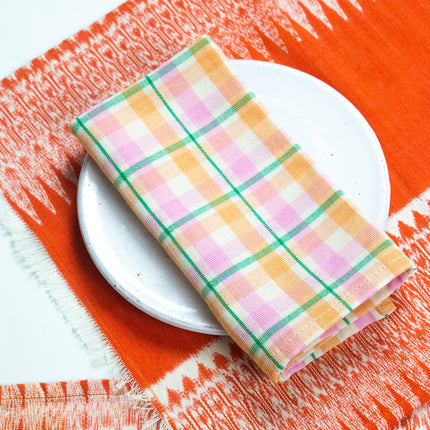 Gabriela Jaspe Placemats - Orange