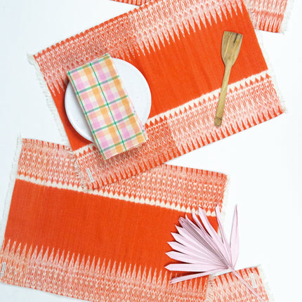 Gabriela Jaspe Placemats - Orange