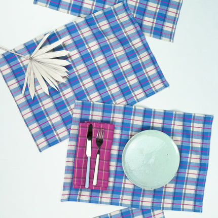 San Andres Gingham Blue & White Placemat