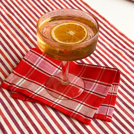 Camila Plaid Cocktail Napkins, Set of 4