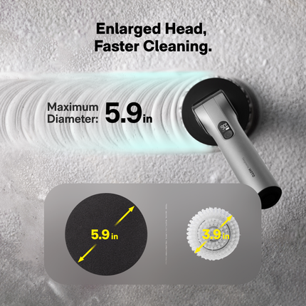 HOTO Flexi Cordless Spin Scrubber